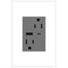 Legrand Canada - 15A Tamper-Resistant Ultra-Fast USB Type-A/C Outlet - Outlets - Magnesium- Union Lighting Luminaires Decor