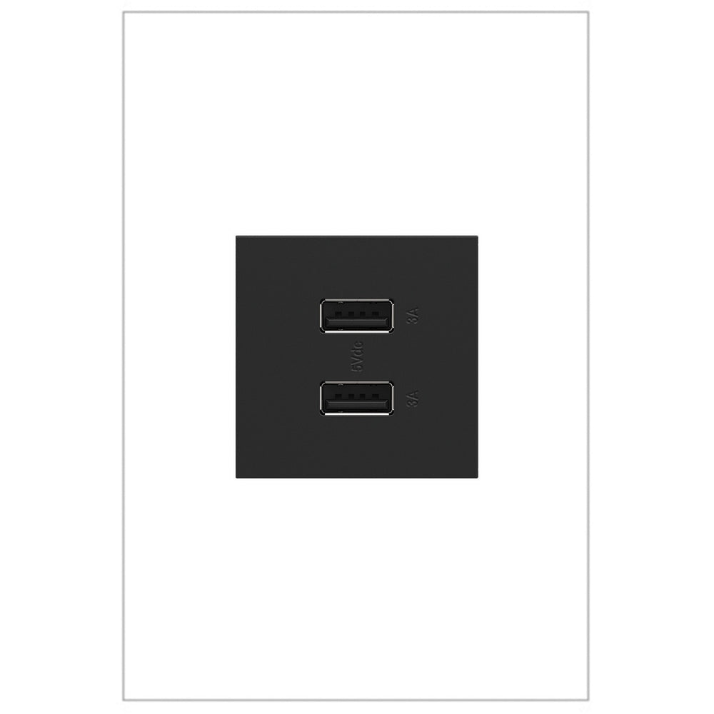 Legrand Canada - Ultra-Fast USB Type-A/A Outlet Module - Outlets - Graphite- Union Lighting Luminaires Decor