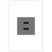Legrand Canada - Ultra-Fast USB Type-A/A Outlet Module - Outlets - Magnesium- Union Lighting Luminaires Decor