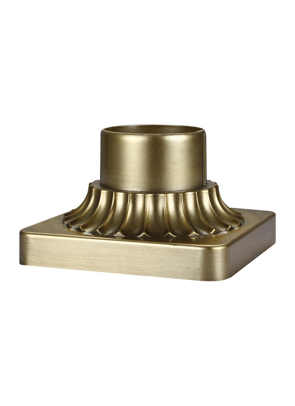 Generation Lighting Canada - Pier Mount Base - Outdoor Pier Mounts - Painted Distressed Brass- Union Lighting Luminaires Decor