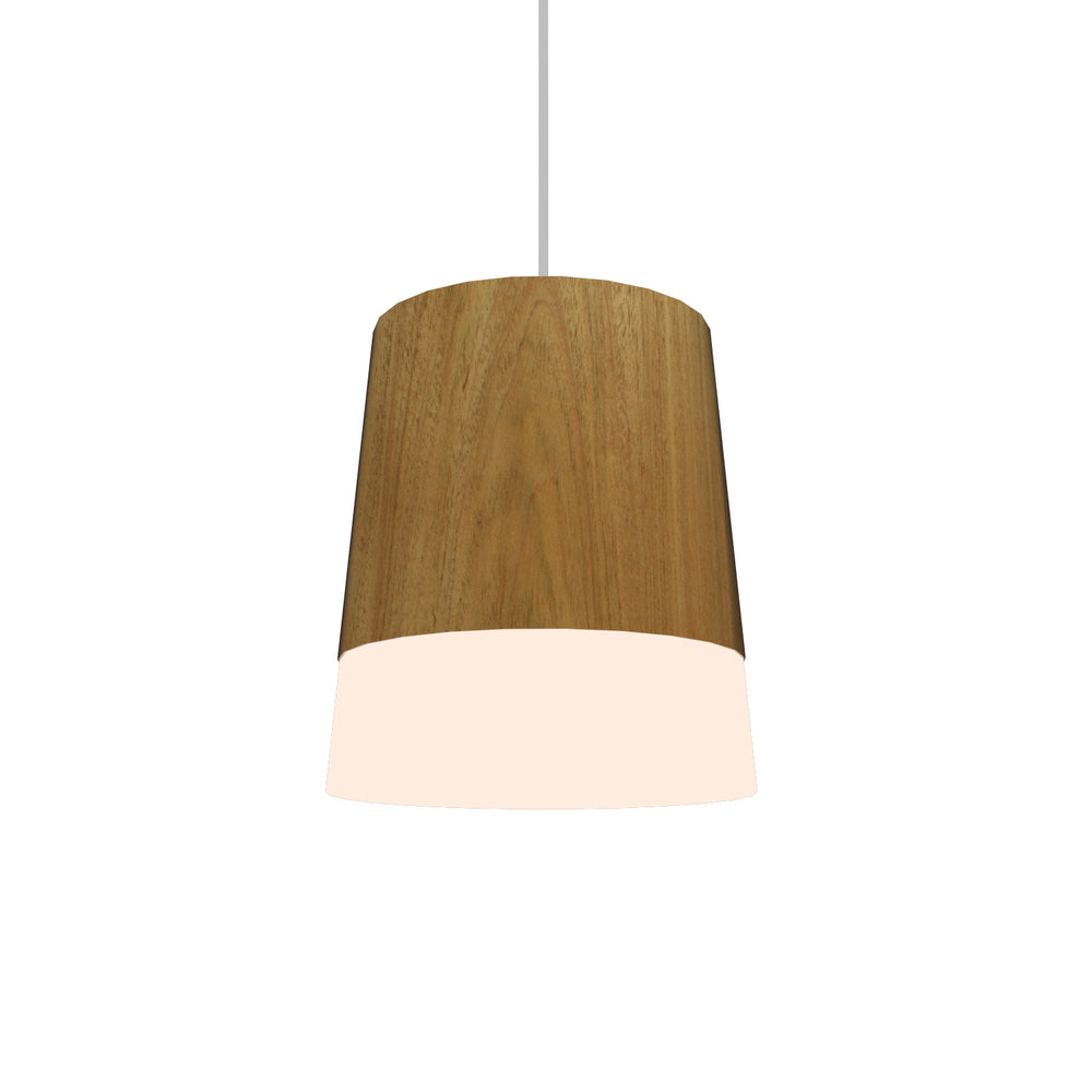 Accord Lighting - One Light Pendant - Conical - Louro Freijo- Union Lighting Luminaires Decor