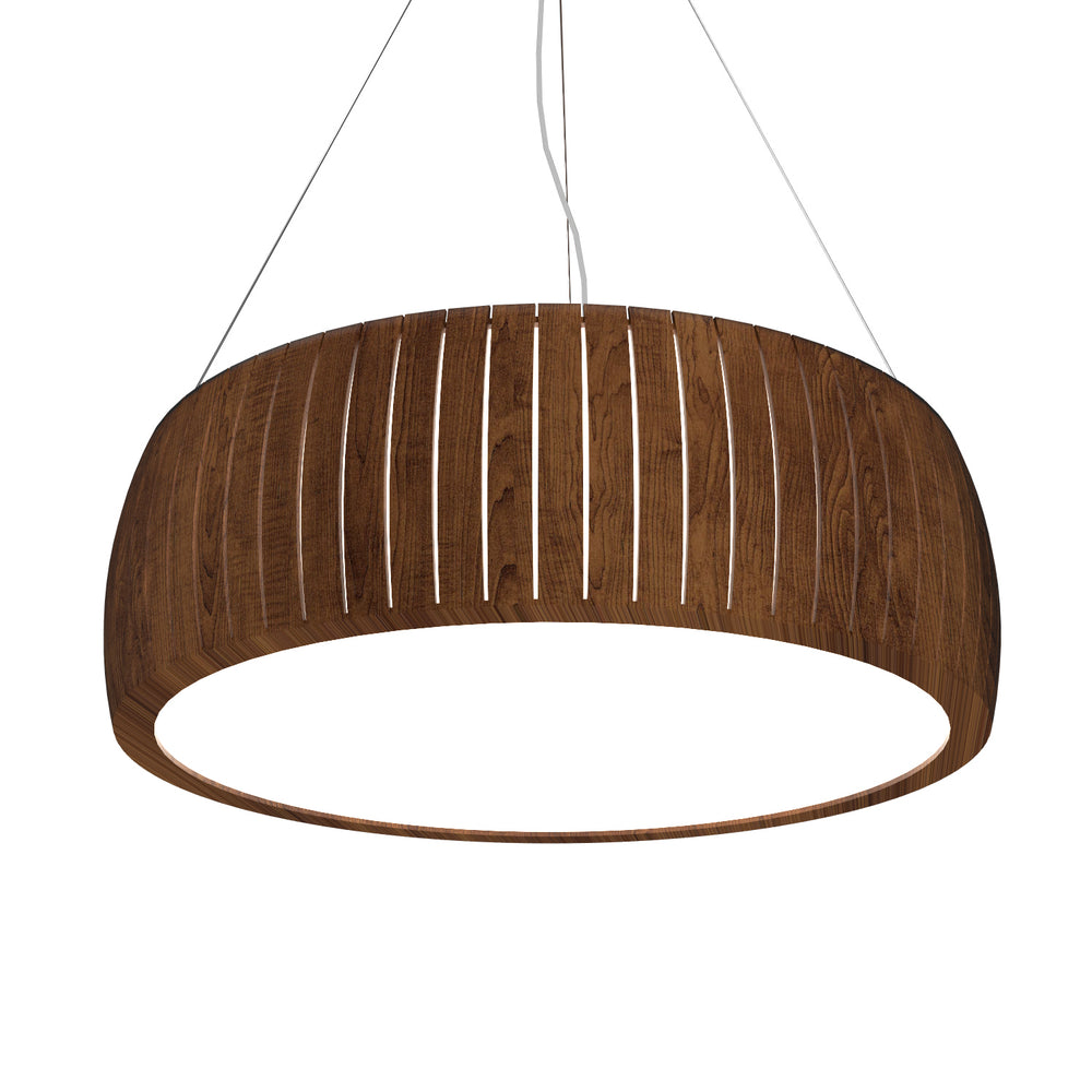 Accord Lighting - Three Light Pendant - Barrel - Imbuia- Union Lighting Luminaires Decor