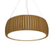 Accord Lighting - Three Light Pendant - Barrel - Louro Freijo- Union Lighting Luminaires Decor