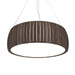 Accord Lighting - Three Light Pendant - Barrel - American Walnut- Union Lighting Luminaires Decor