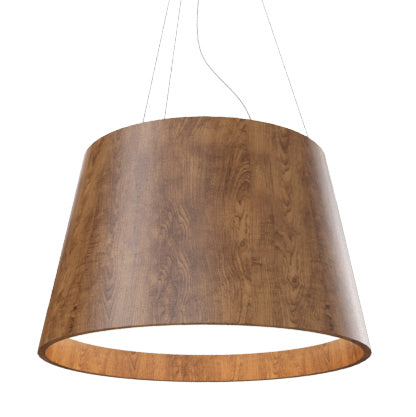 Accord Lighting - Three Light Pendant - Conical - Imbuia- Union Lighting Luminaires Decor