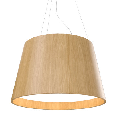 Accord Lighting - Three Light Pendant - Conical - Louro Freijo- Union Lighting Luminaires Decor