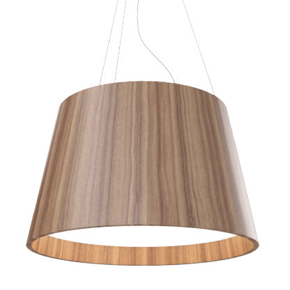 Accord Lighting - Three Light Pendant - Conical - Teak- Union Lighting Luminaires Decor
