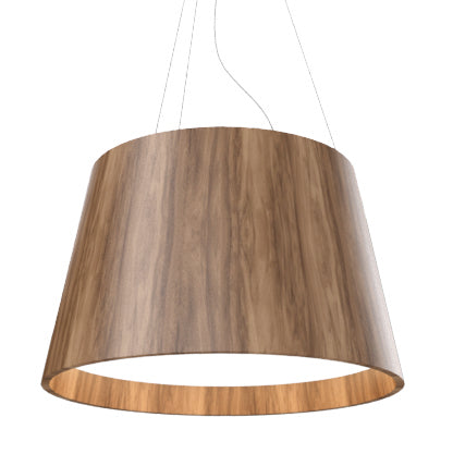 Accord Lighting - Three Light Pendant - Conical - American Walnut- Union Lighting Luminaires Decor