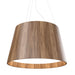 Accord Lighting - Three Light Pendant - Conical - American Walnut- Union Lighting Luminaires Decor