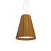 Accord Lighting - Three Light Pendant - Conical - Teak- Union Lighting Luminaires Decor