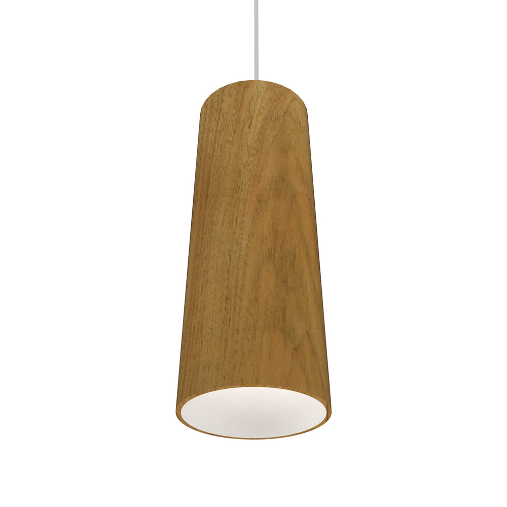 Accord Lighting - One Light Pendant - Conical - Louro Freijo- Union Lighting Luminaires Decor