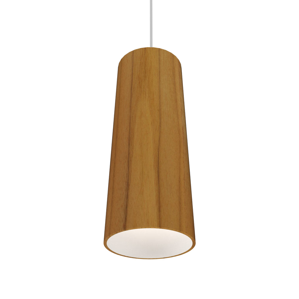Accord Lighting - One Light Pendant - Conical - Teak- Union Lighting Luminaires Decor