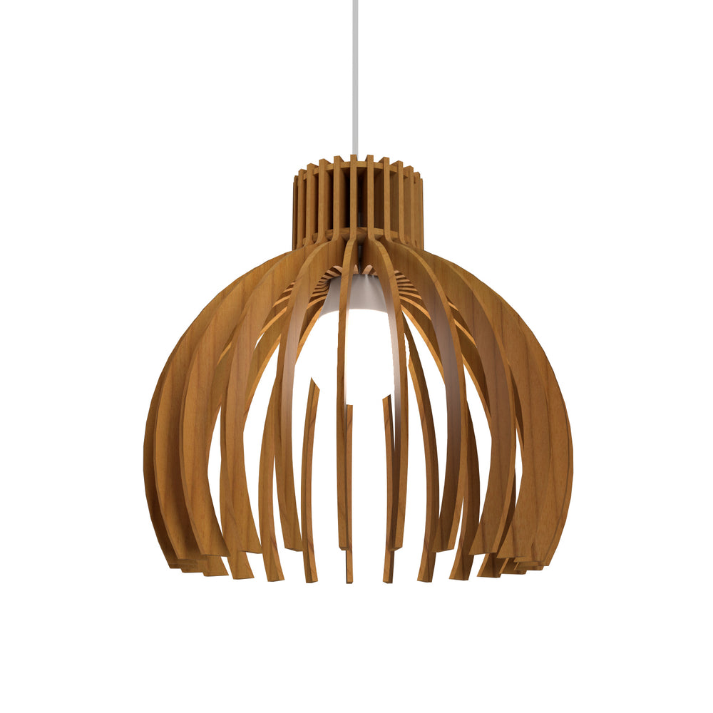 Accord Lighting - One Light Pendant - Stecche di Legno - Teak- Union Lighting Luminaires Decor