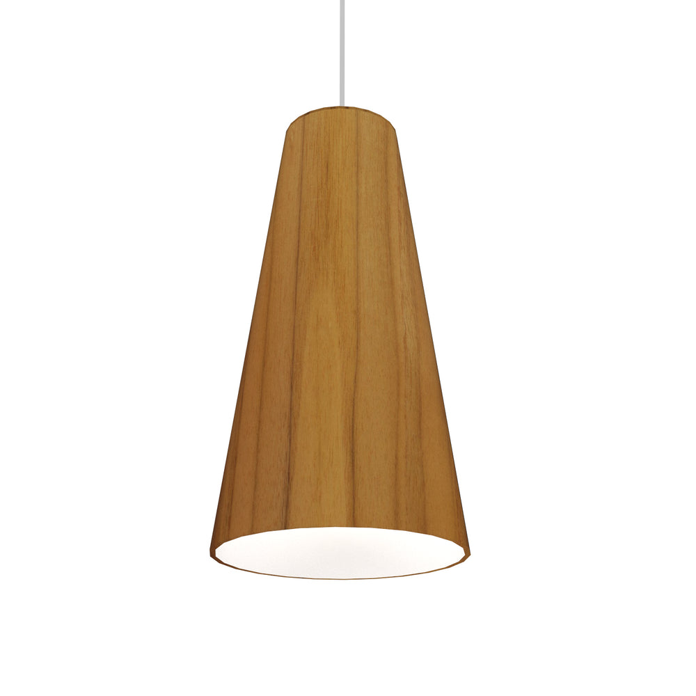 Accord Lighting - One Light Pendant - Conical - Teak- Union Lighting Luminaires Decor