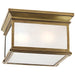 Visual Comfort Signature Canada - Three Light Flush Mount - Club Square - Antique-Burnished Brass- Union Lighting Luminaires Decor