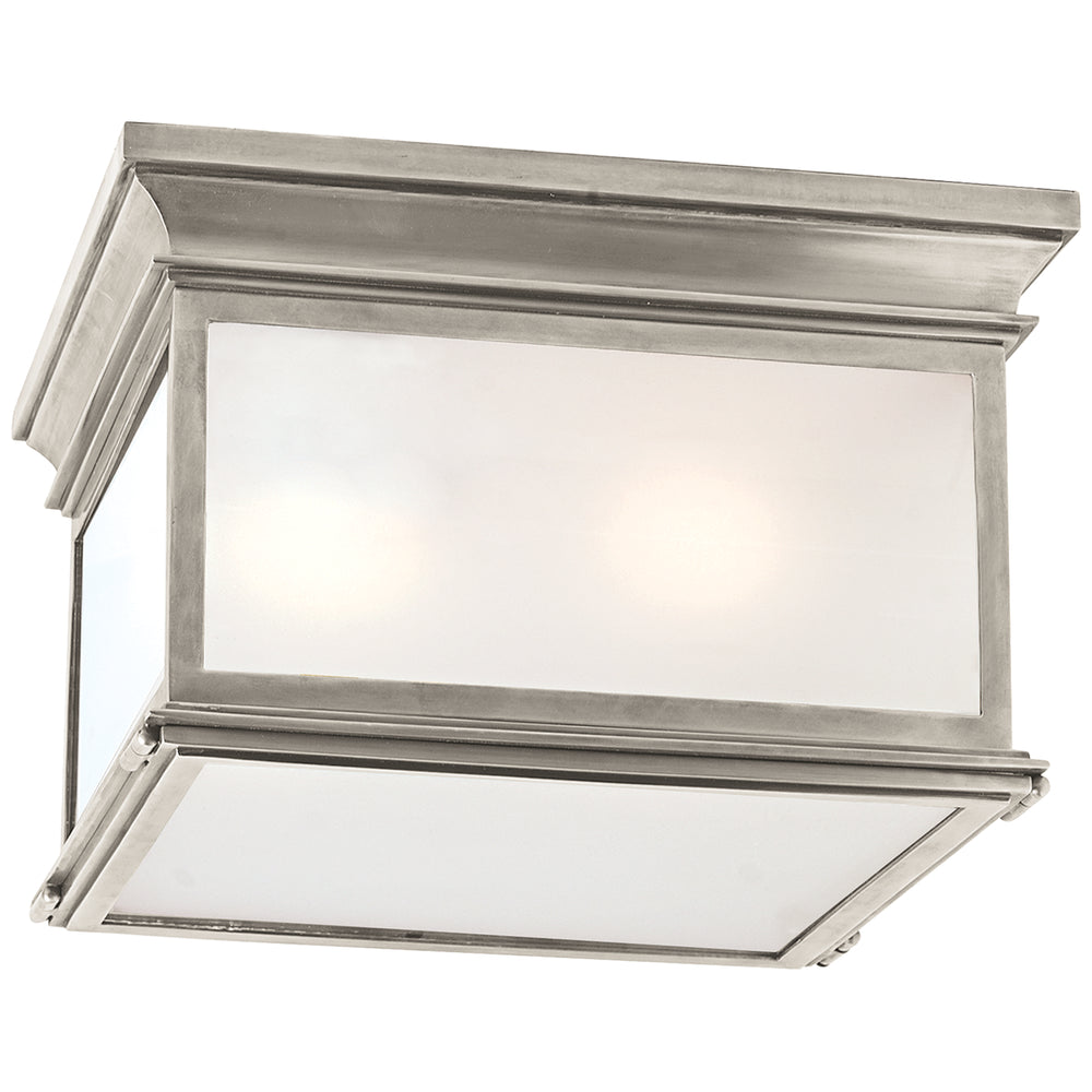 Visual Comfort Signature Canada - Three Light Flush Mount - Club Square - Antique Nickel- Union Lighting Luminaires Decor