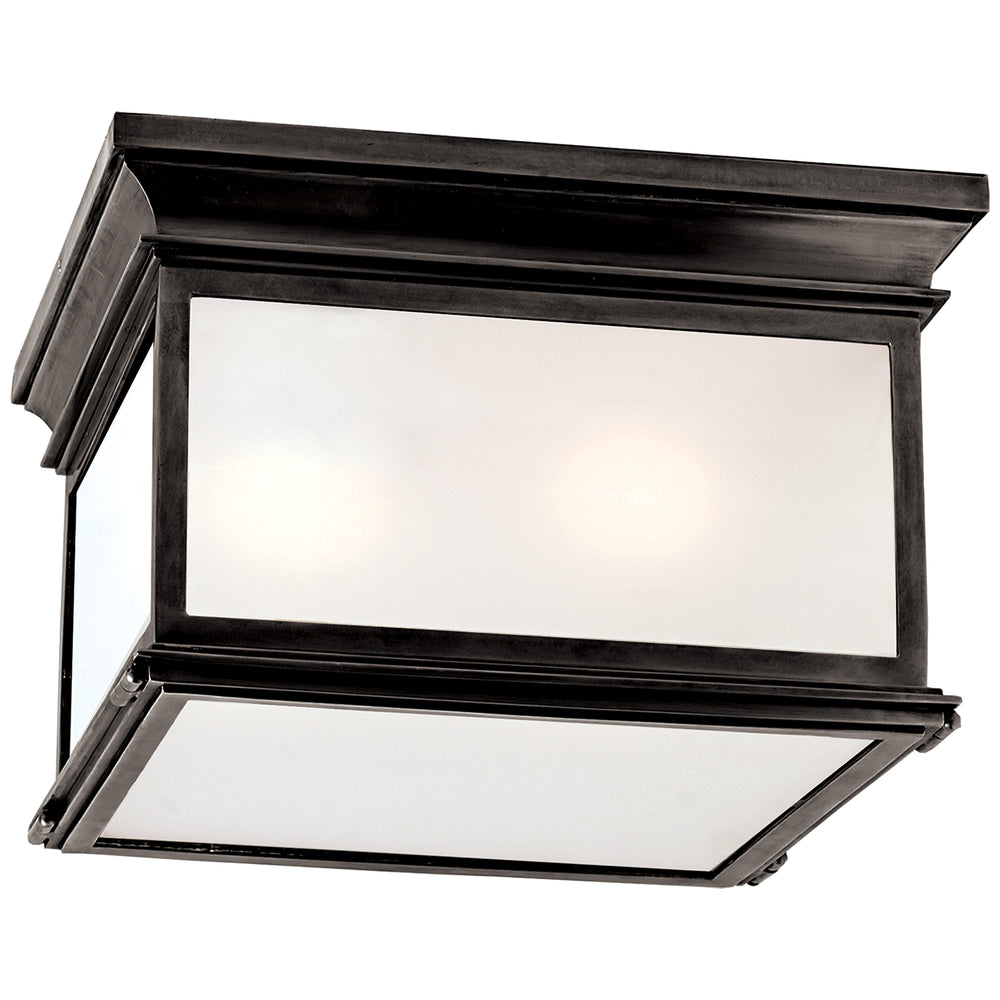 Visual Comfort Signature Canada - Three Light Flush Mount - Club Square - Bronze- Union Lighting Luminaires Decor