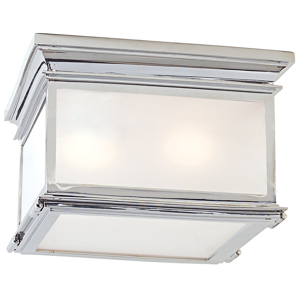 Visual Comfort Signature Canada - Three Light Flush Mount - Club Square - Polished Nickel- Union Lighting Luminaires Decor
