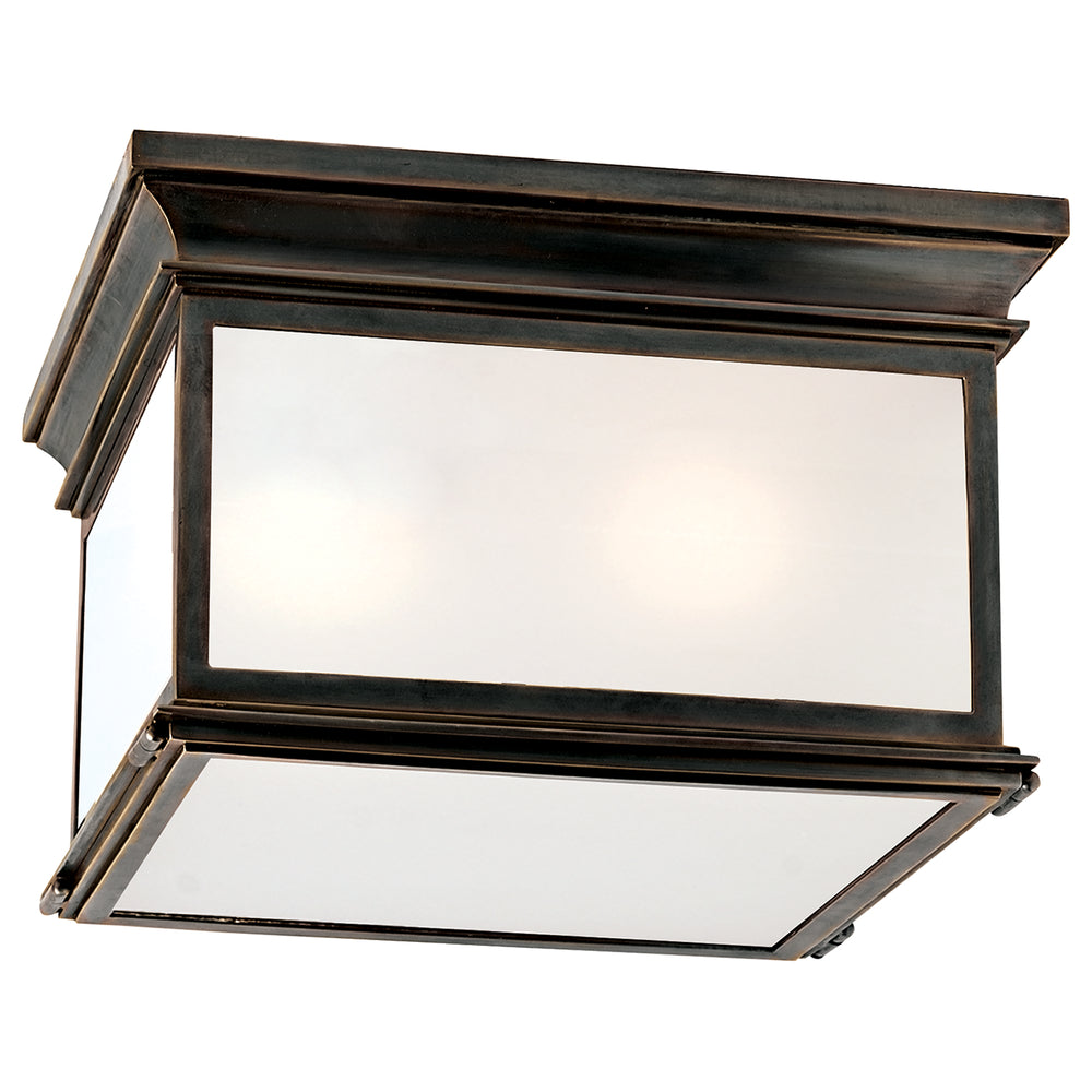 Visual Comfort Signature Canada - Three Light Flush Mount - Club Square - Bronze- Union Lighting Luminaires Decor