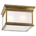 Visual Comfort Signature Canada - Three Light Flush Mount - Club Square - Antique-Burnished Brass- Union Lighting Luminaires Decor