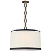 Ralph Lauren Canada - Three Light Pendant - Cody - Natural Brass with Navy Leather- Union Lighting Luminaires Decor