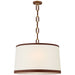 Ralph Lauren Canada - Three Light Pendant - Cody - Natural Brass with Saddle Leather- Union Lighting Luminaires Decor