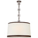 Ralph Lauren Canada - Three Light Pendant - Cody - Polished Nickel with Chocolate Leather- Union Lighting Luminaires Decor