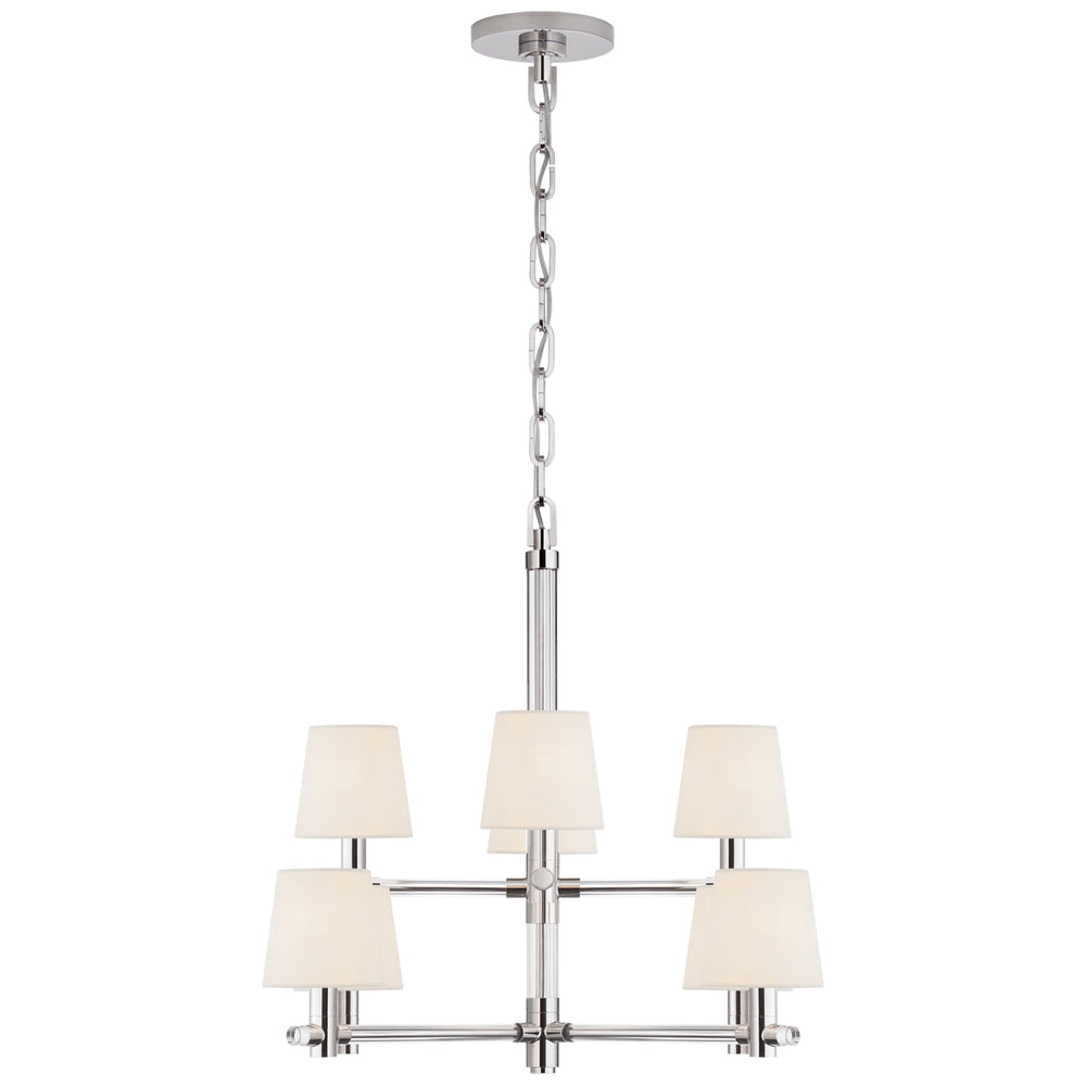 Ralph Lauren Canada - Eight Light Chandelier - Sable - Crystal with Polished Nickel- Union Lighting Luminaires Decor