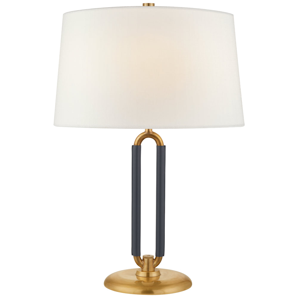 Ralph Lauren Canada - One Light Table Lamp - Cody - Natural Brass and Navy Leather- Union Lighting Luminaires Decor