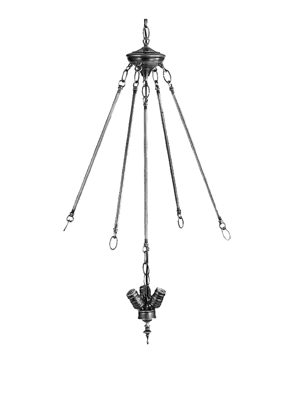Ralph Lauren Canada - 12 Light Chandelier - Radford - Polished Nickel and Black Ebony- Union Lighting Luminaires Decor