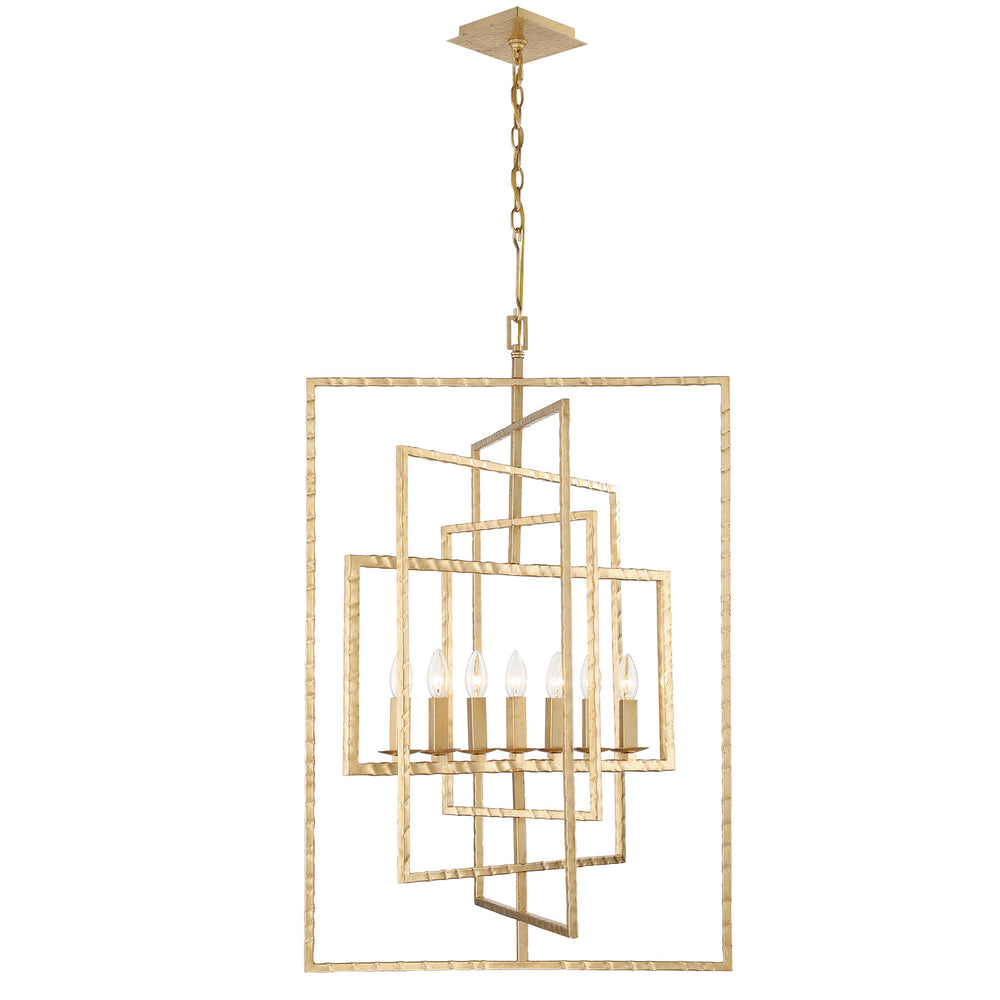 Crystorama - Seven Light Chandelier - Capri - Antique Gold- Union Lighting Luminaires Decor