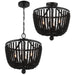Crystorama - Four Light Semi Flush Mount - Rylee - Matte Black- Union Lighting Luminaires Decor