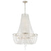 Crystorama - Nine Light Chandelier - Arcadia - Antique Silver- Union Lighting Luminaires Decor
