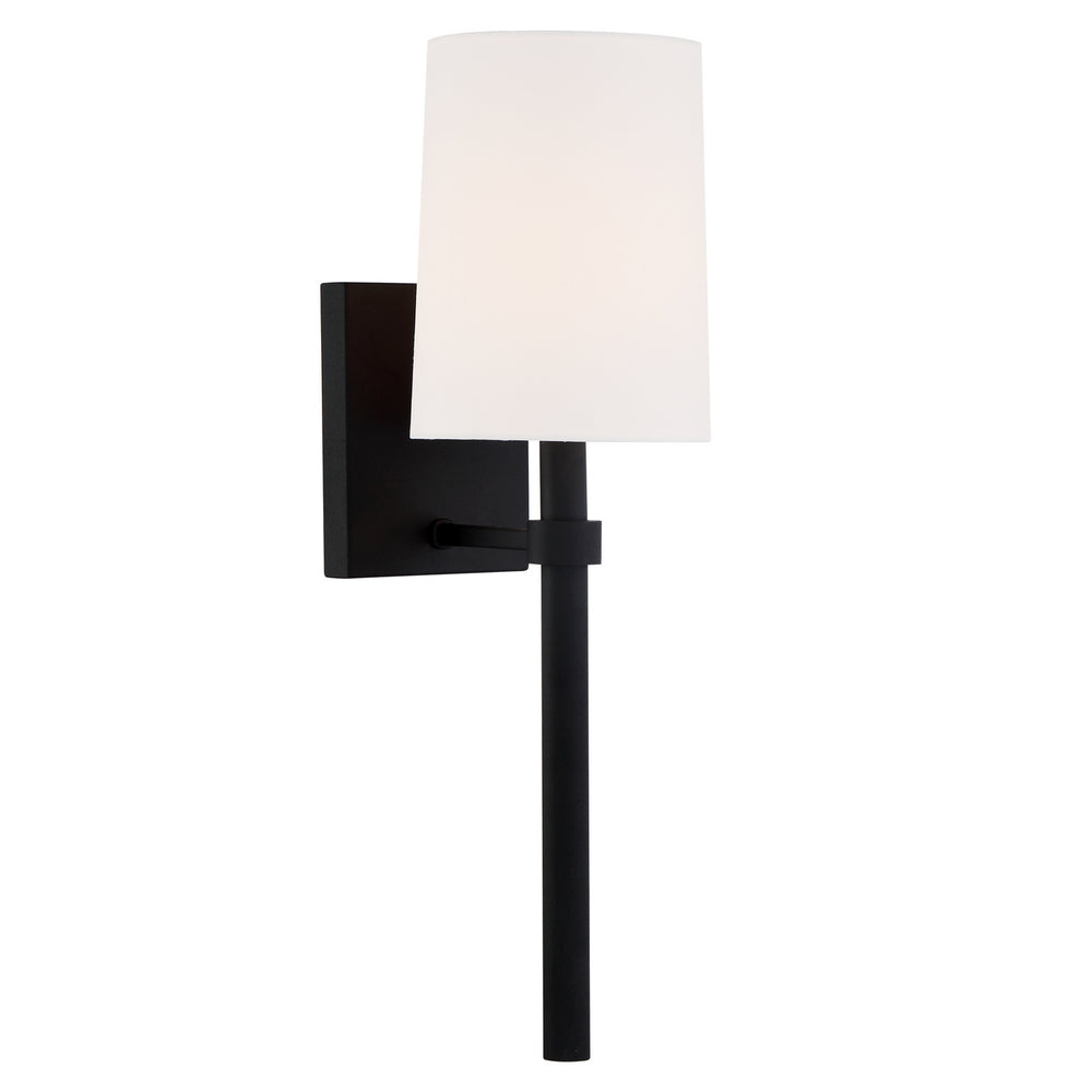 Crystorama - One Light Wall Sconce - Bromley - Black Forged- Union Lighting Luminaires Decor