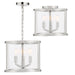 Crystorama - Three Light Semi Flush Mount - Devon - Polished Nickel- Union Lighting Luminaires Decor