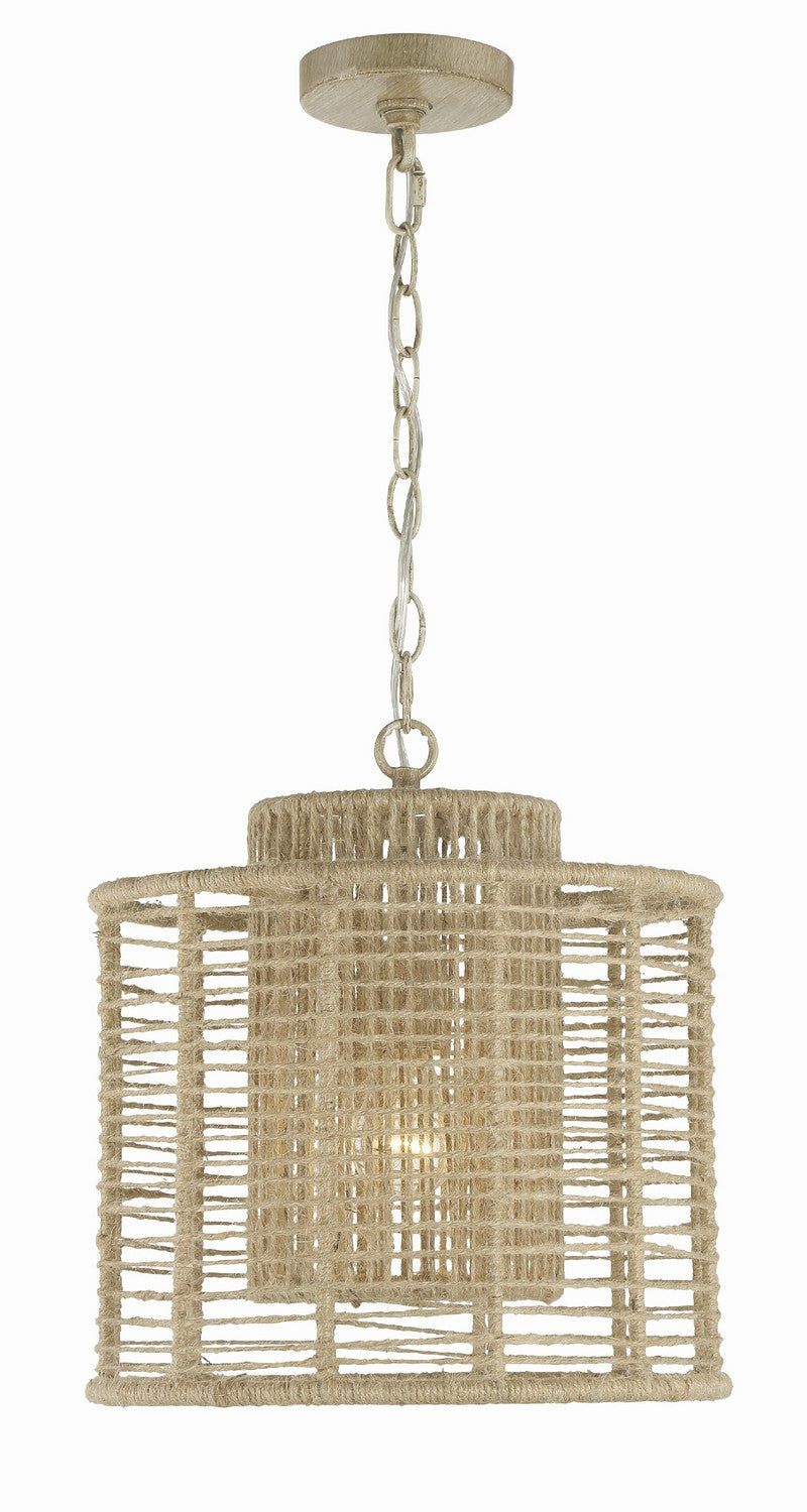 Crystorama - One Light Pendant - Jayna - Burnished Silver- Union Lighting Luminaires Decor