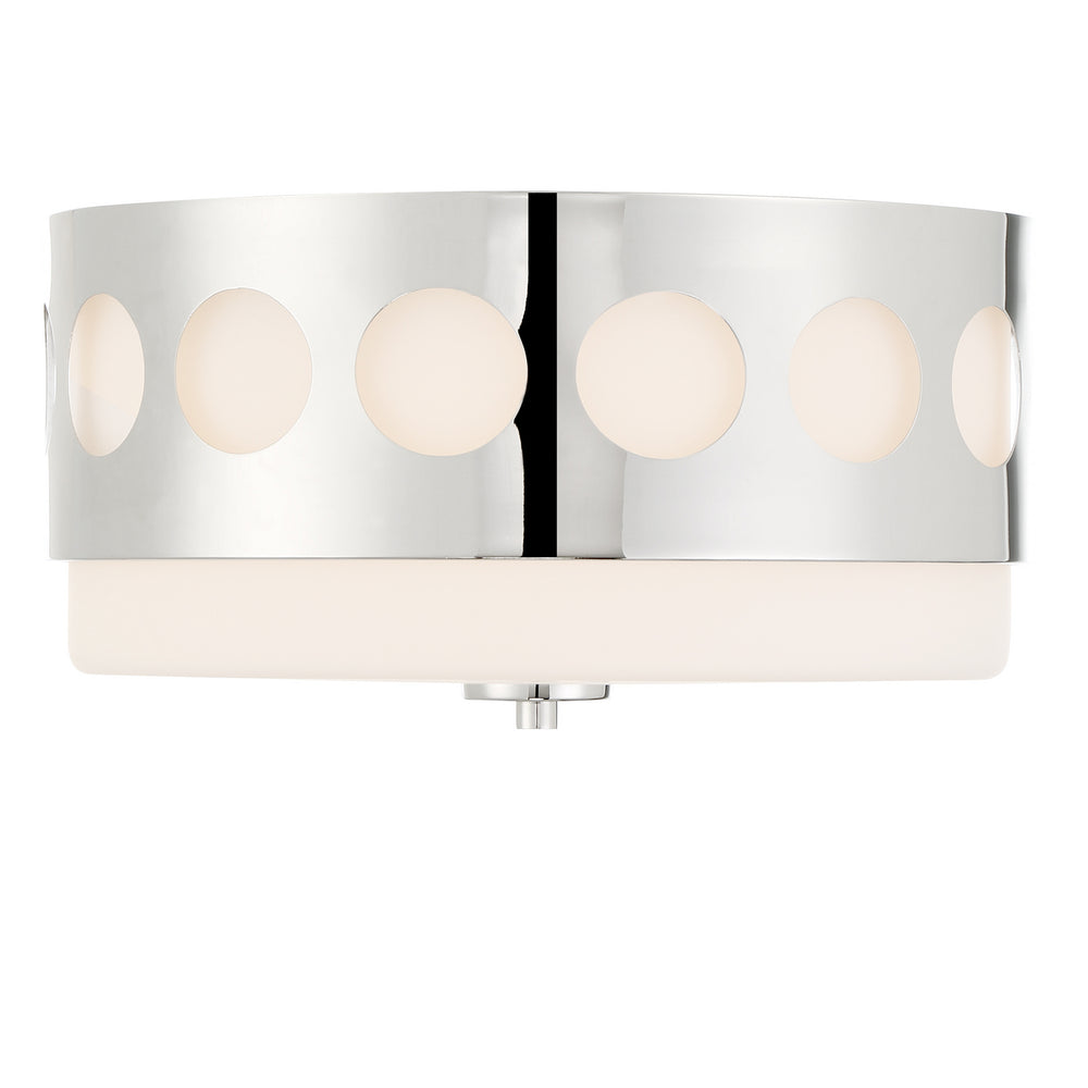 Crystorama - Two Light Flush Mount - Kirby - Polished Nickel- Union Lighting Luminaires Decor