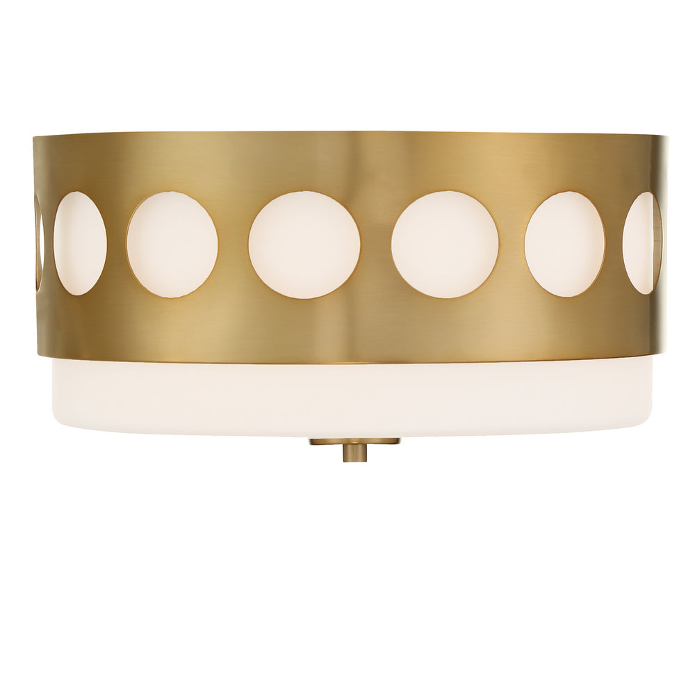 Crystorama - Two Light Flush Mount - Kirby - Vibrant Gold- Union Lighting Luminaires Decor