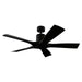 Modern Forms Fans Canada - 54" Ceiling Fan - Aviator 5 - Matte Black- Union Lighting Luminaires Decor