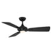 Modern Forms Fans Canada - 52" Ceiling Fan - Mykonos - Matte Black- Union Lighting Luminaires Decor