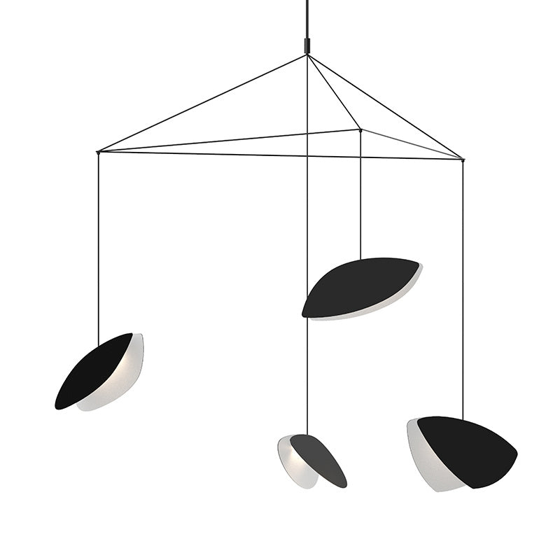 Sonneman - LED Pendant - Papillons - Satin Black- Union Lighting Luminaires Decor