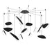Sonneman - LED Pendant - Papillons - Satin Black- Union Lighting Luminaires Decor