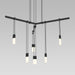 Sonneman - Six Light Pendant - Suspenders - Satin Black- Union Lighting Luminaires Decor