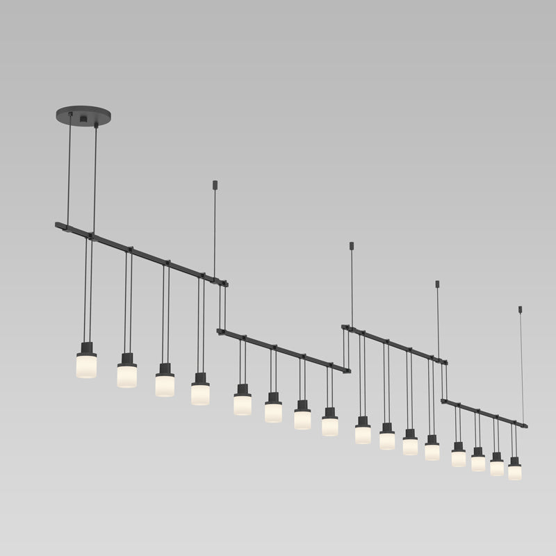 Sonneman - 16 Light Pendant - Suspenders - Satin Black- Union Lighting Luminaires Decor