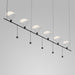 Sonneman - Six Light Pendant - Suspenders - Satin Black- Union Lighting Luminaires Decor
