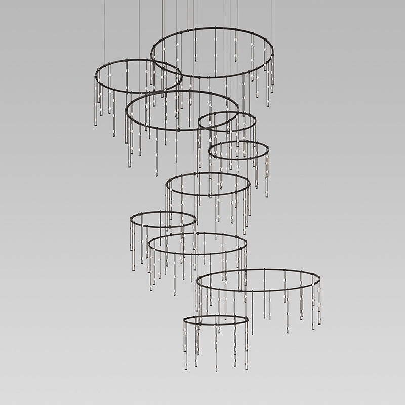 Sonneman - 300 Light Pendant - Suspenders - Satin Black- Union Lighting Luminaires Decor