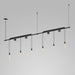 Sonneman - Six Light Pendant - Suspenders - Satin Black- Union Lighting Luminaires Decor