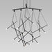 Sonneman - Six Light Pendant - Suspenders - Satin Black- Union Lighting Luminaires Decor