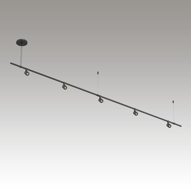 Sonneman Canada - Five Light Pendant - Suspenders - Satin Black- Union Lighting Luminaires Decor