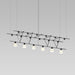 Sonneman - Six Light Pendant - Suspenders - Satin Black- Union Lighting Luminaires Decor